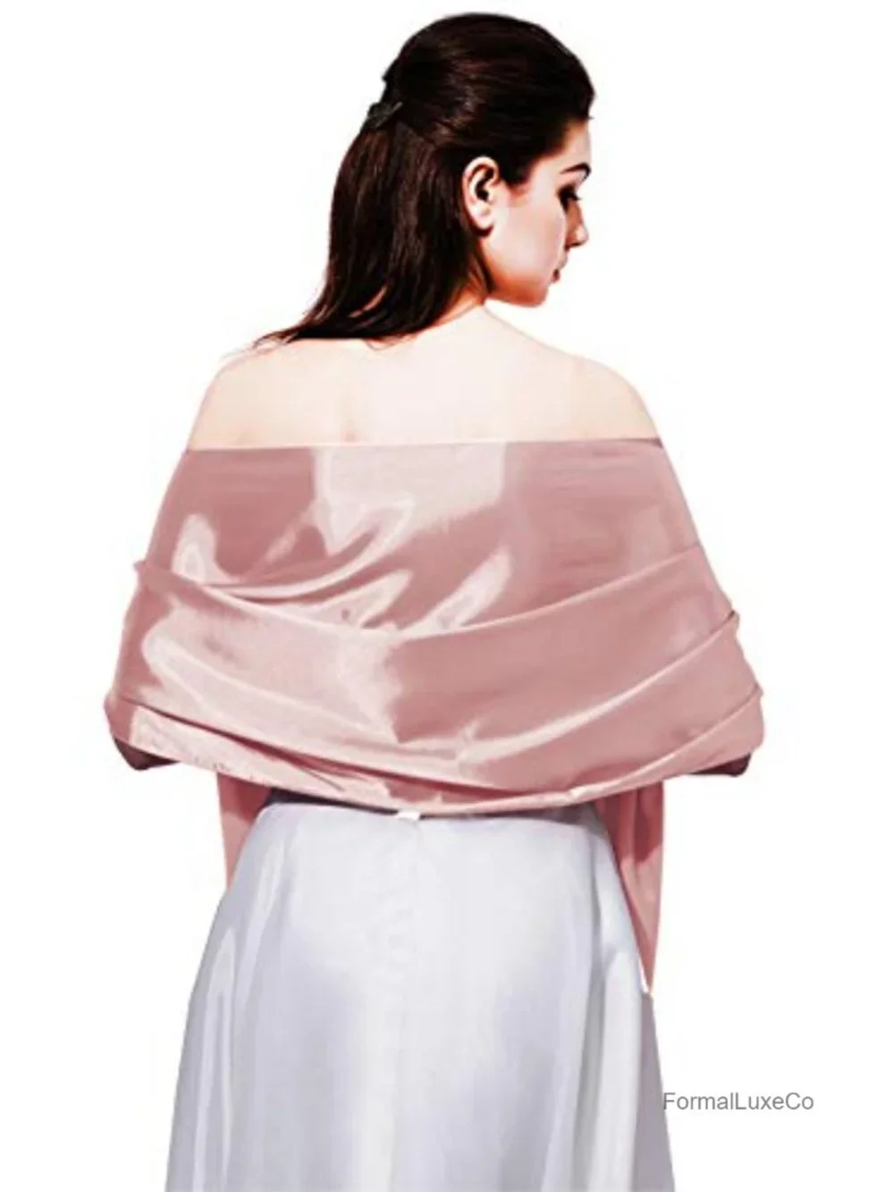 Satin Scarf Long Lightweight Shawl for Women 71x20 Inches